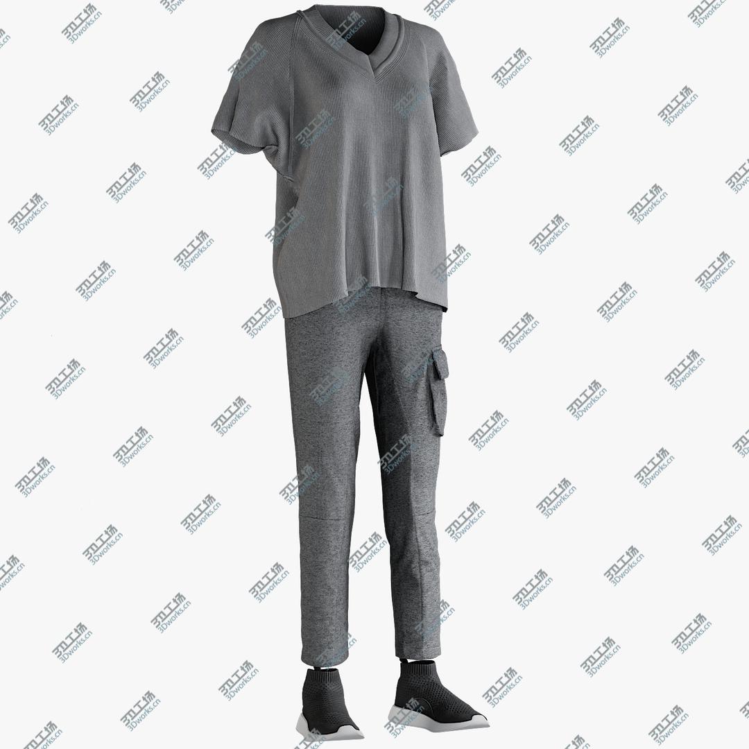 images/goods_img/202104023/Women's Sport Pants with TShirt and Sneakers 3D model/1.jpg